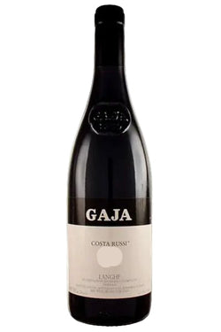 Wine bottle with Gaja label on a white background