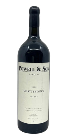 Wine bottle with label on a white background