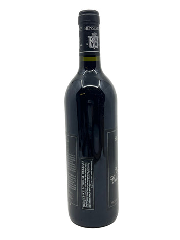 Wine bottle with label on a white background