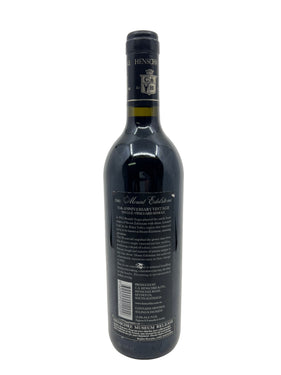 Wine bottle with label on a white background