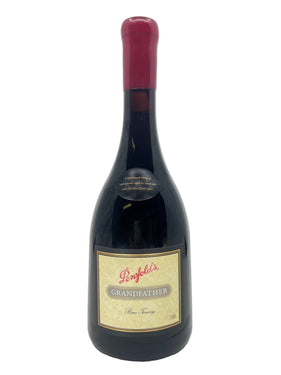 Penfolds Grandfather wine bottle on a white background