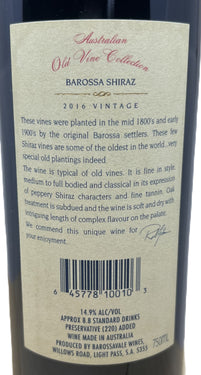 2016 Gibson AOVC Barossa Shiraz 750mL