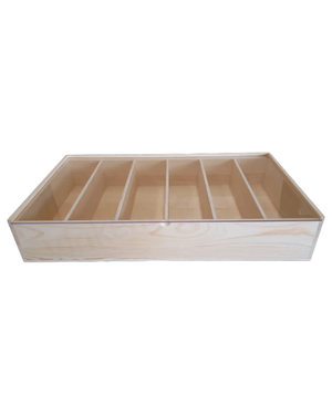 Gift Box Wooden Six 750 mL Bottle with Perspex Lid - 1 unit
